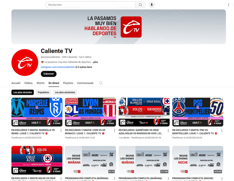 Caliente TV en direct