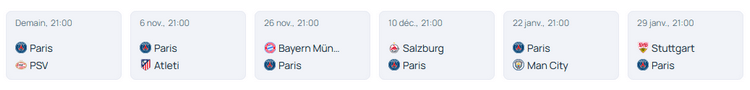 Matchs du PSG