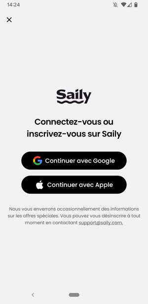 Saily - Inscription