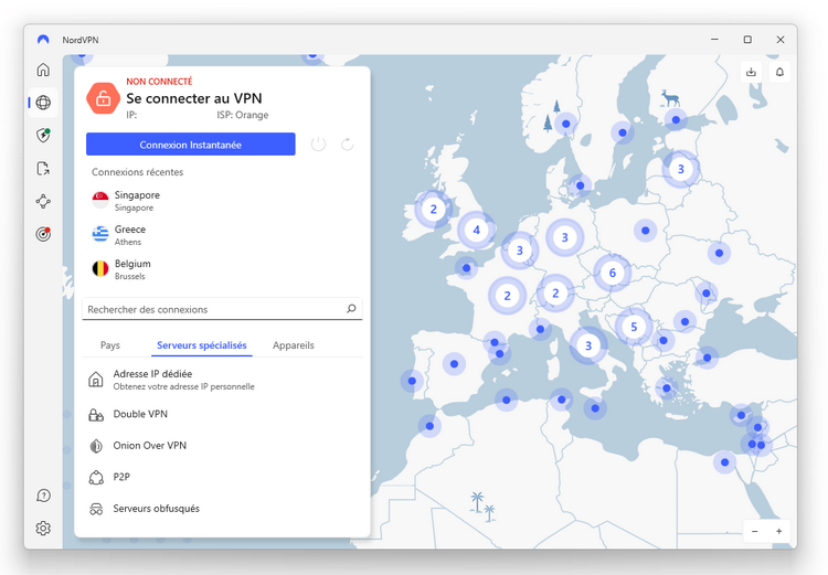 NordVPN - Serveurs spécialisés