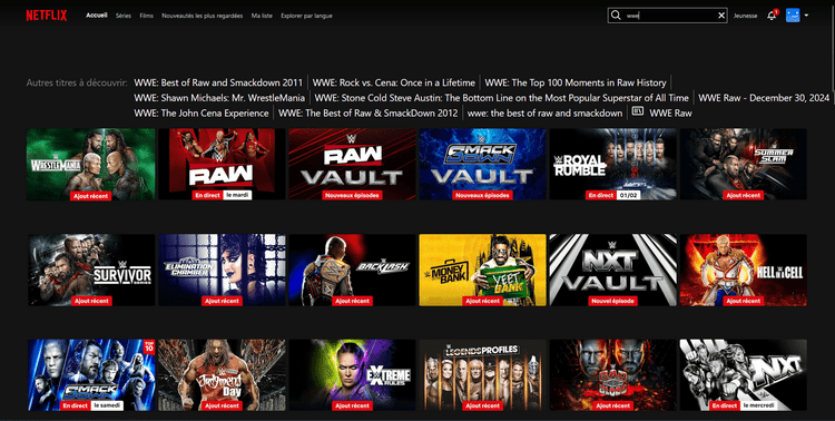 WWE sur Netflix en France