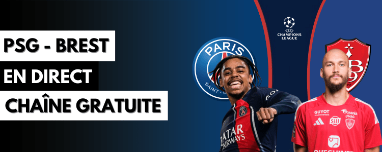 Diffusion gratuite de PSG vs Brest sur une chaîne étrangère