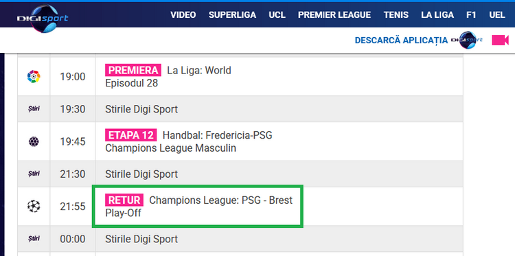 PSG Brest sur Digi Sport